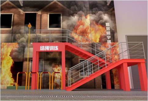 模拟火灾高空缓降逃生体验系统
